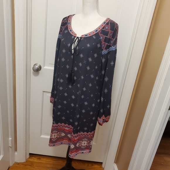 Flying Tomato Colorful Print dress Size Medium - Picture 5 of 6